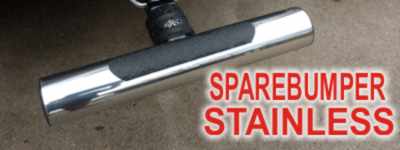 Sparebumper Stainless - World's only receiver hitch step that absorbs impact up to 30 MPH! Reduce damage from Rear End Collision! Sparebumper Stainless - World's only receiver hitch step that absorbs impact up to 30 MPH! Reduce damage from Rear End Collision!